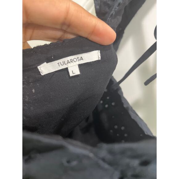 TULAROSA Evangeline Eyelet Black Top Sz L - Picture 5 of 7